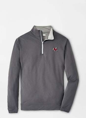 UGA Standing Dawg 1/4 Zip Performance Pullover Black