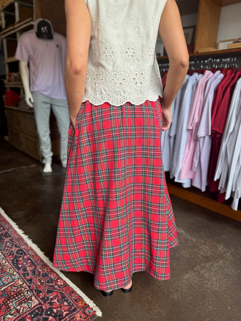 Plaid Midi Skirt