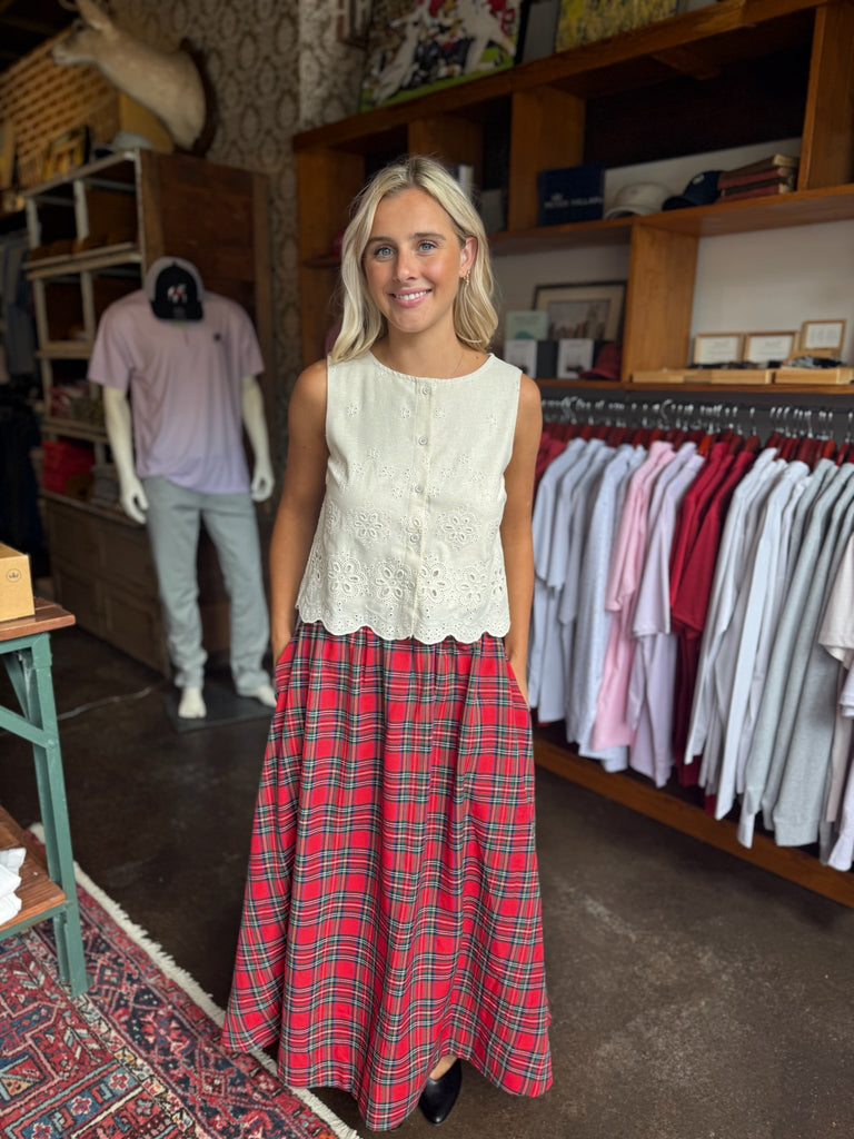 Plaid Midi Skirt