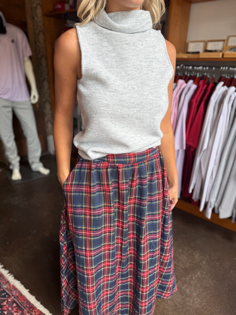 Plaid Midi Skirt