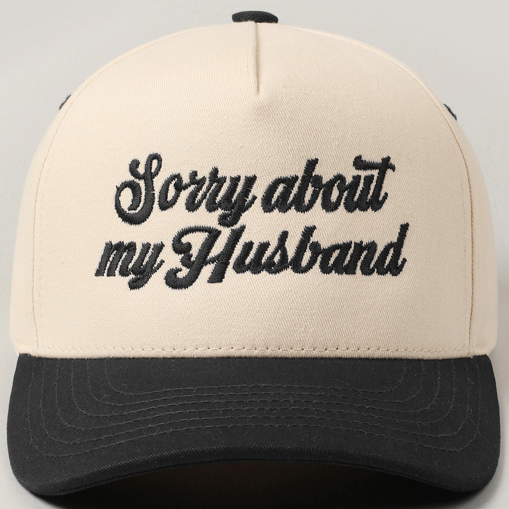 Sorry About My Husband Canvas Hat