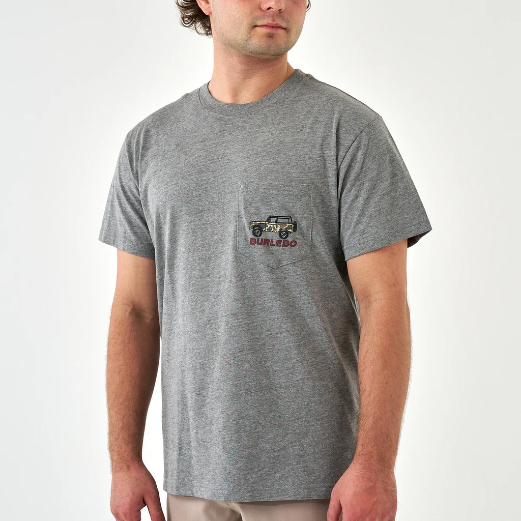 Off Road Bronco SS Pocket Tee Dark Heather Grey