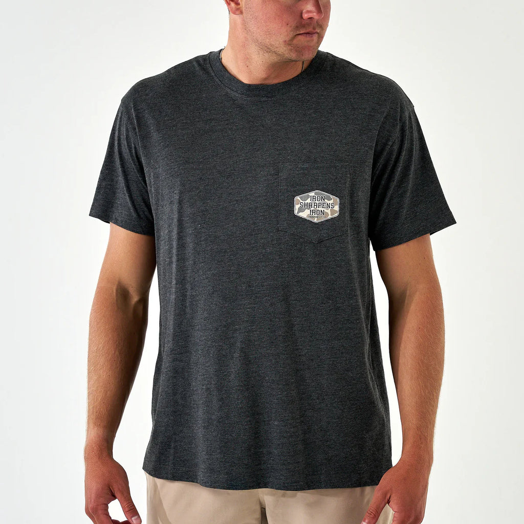 Iron Sharpens Iron SS Pocket Tee Heather Black
