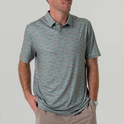 White Block "Georgia" UGA Polo Red/Black