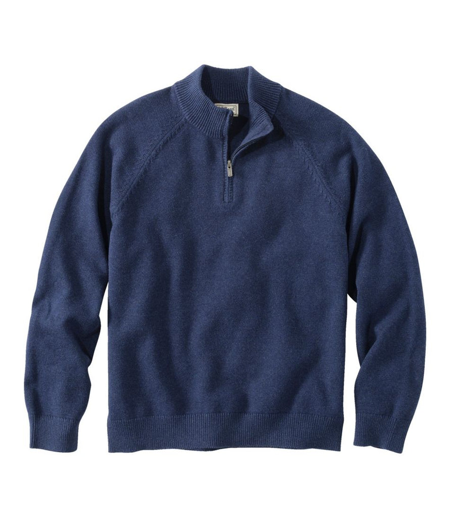 Men's Wicked Soft Cotton Cashmere Quarter Zip Classic Navy