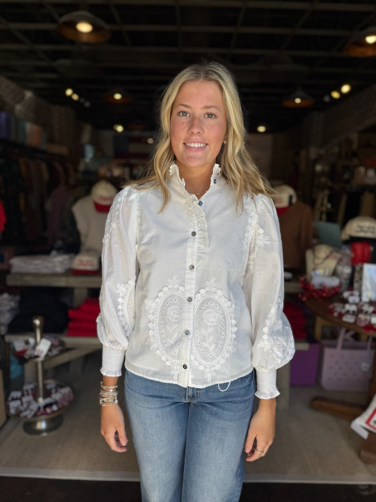 Button Up Detail Top