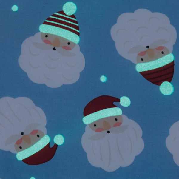 Blue Santa Glow In The Dark PJ Set