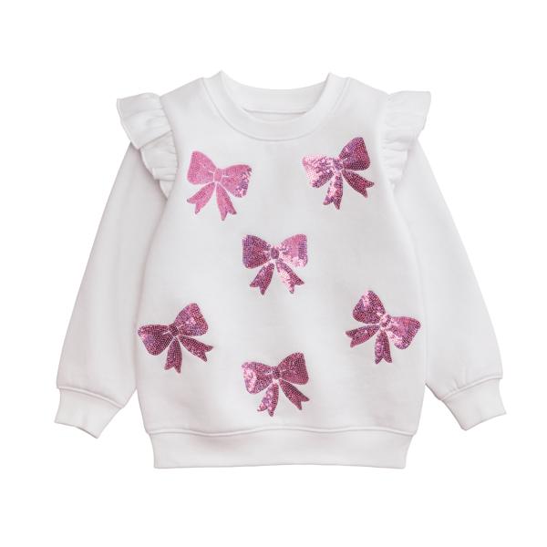 Bow Sequin Sweatshirt