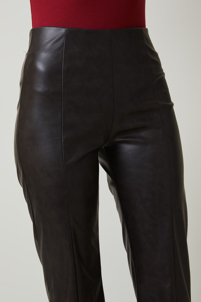 Faded Faux Leather Pants
