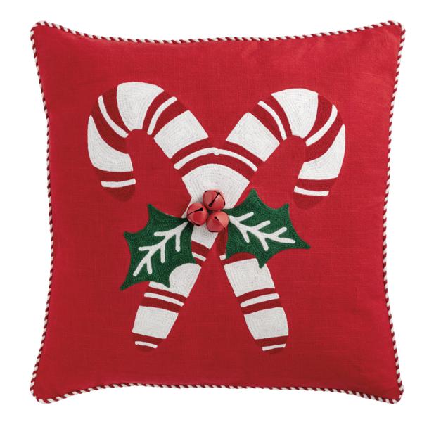 Whimsy Christmas Embroidered Pillow