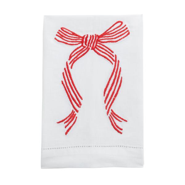 Embroidered Bow Towel