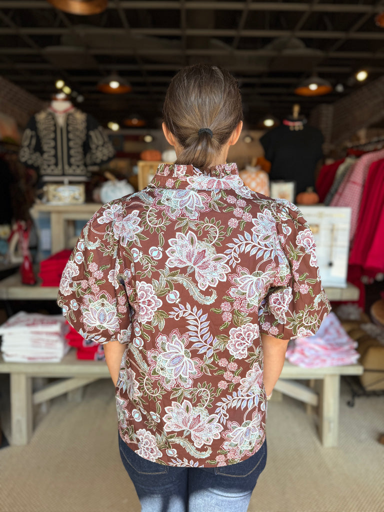 Pipa Bubble Sleeve Top Rustic