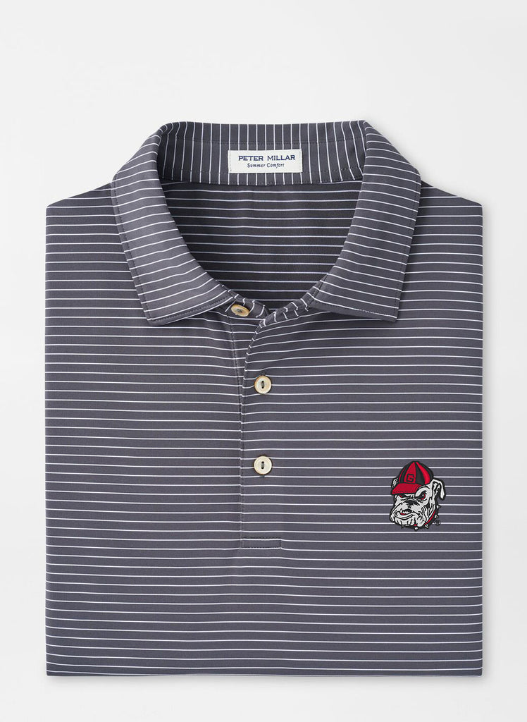 UGA Hemlock Iron Performance Jersey Polo Bulldog Head