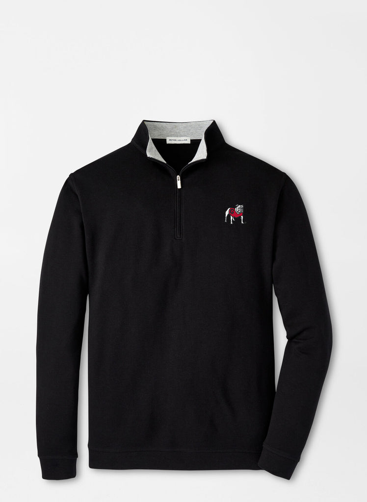 UGA Standing Dawg Crown Comfort Quarter Zip Black