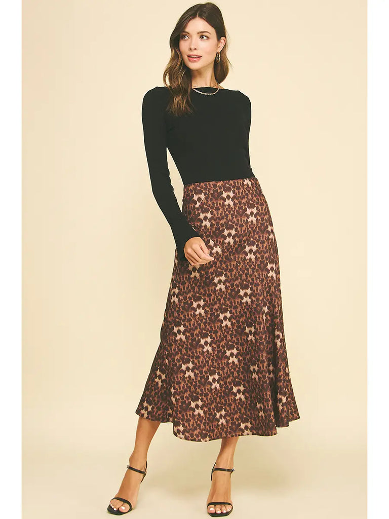 Leopard Midi Skirt