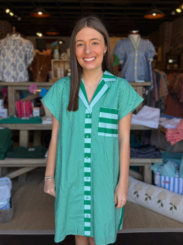 Prissa Ikat Brenty Smocked Midi Dress Magenta