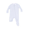 Blue Stripe Classic Polo 2-Way Zipper Footie
