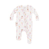 Bow Ballerinas 2-Way Ruffle Zipper Footie
