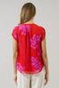 FINAL SALE - Naiya Floral Souris Pleated Blouse