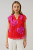 FINAL SALE - Naiya Floral Souris Pleated Blouse