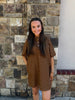 Polka Dot Denim Shirt Dress