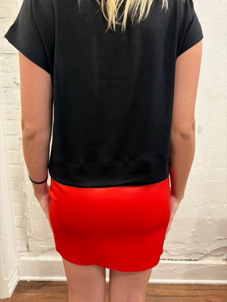 Solid Knit Mock Neck Pullover Top