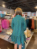 FINAL SALE - Fiona Honey Vines Dress Green