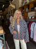 Cher Block Print Jacket Blue