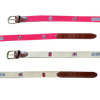 UGA Collegiate Embroidered Belt - Khaki