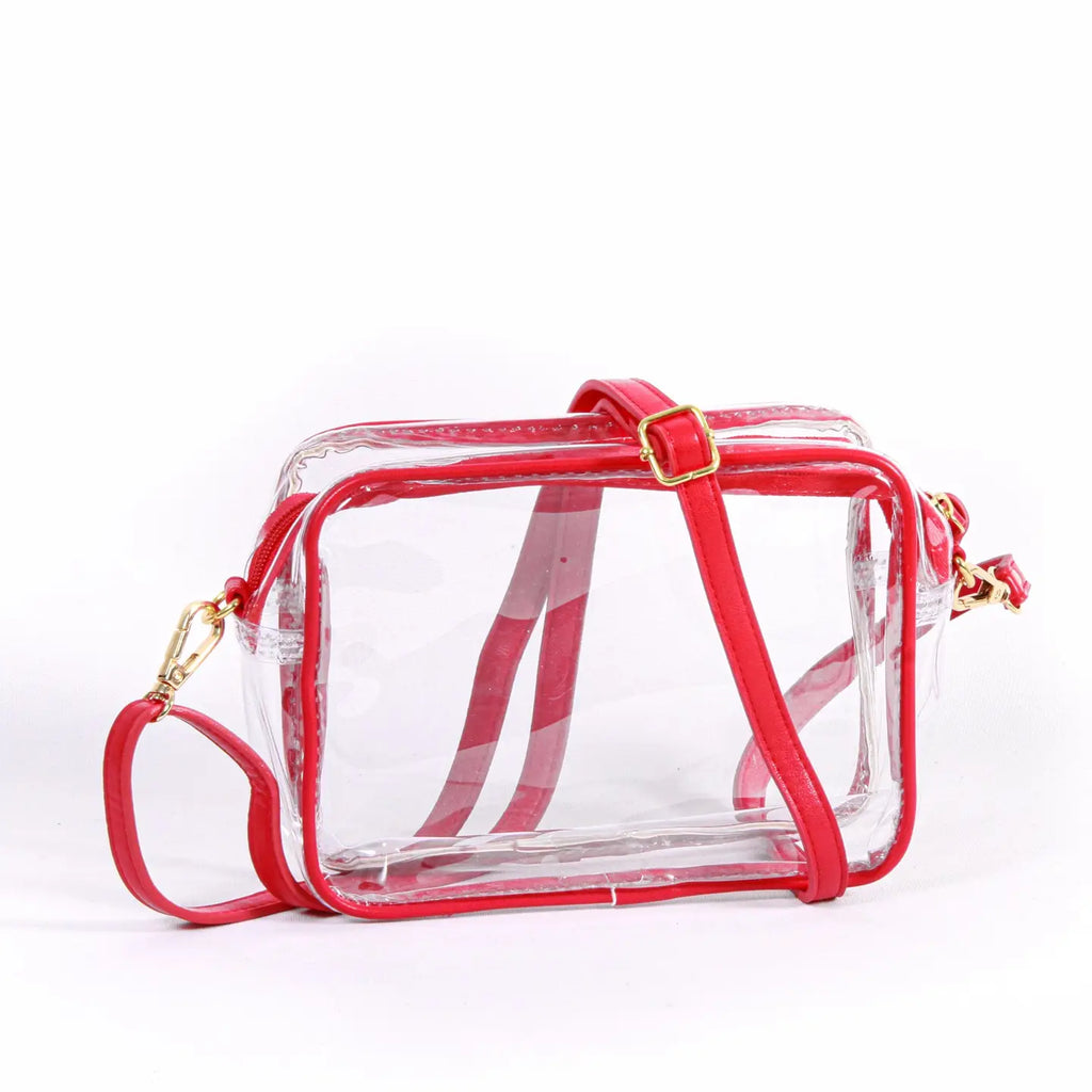 Bridget Clear Purse Reversible Patterned Straps
