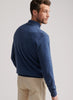 Autumn Crest Suede Trim Quarter Zip Blue Haze