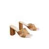 Santiago Raffia Heel Toffee