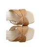 Santiago Raffia Heel Toffee