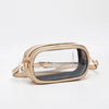 Clear/Gameday Double Zipper Oval Bag