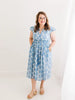 Blue Medallion Flutter Dress