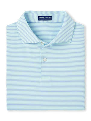 Heathered Azalea Performance Polo Pine Green & Cays Blue