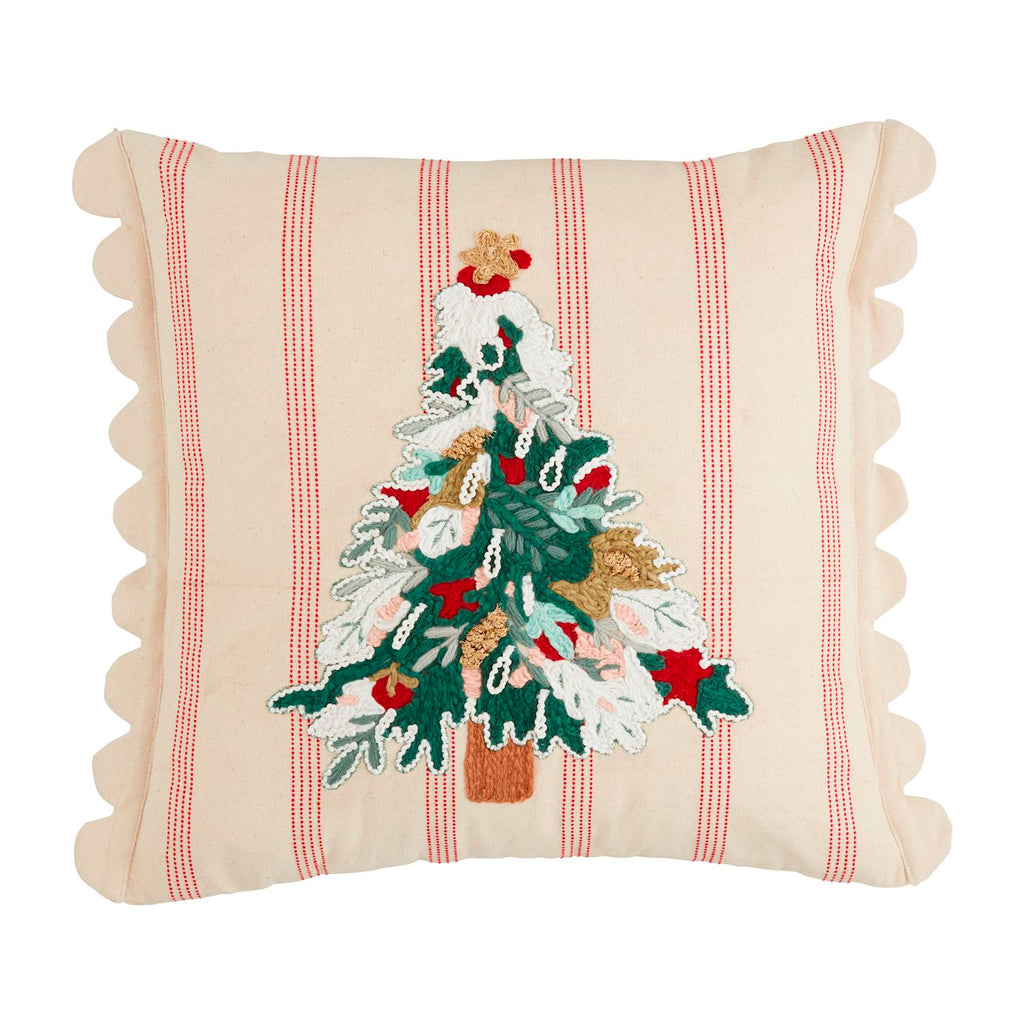 Striped Embroidery Pillow