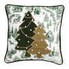 Green Toile Pillow