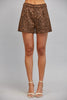 Animal Print Faux Suede Shorts