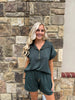 Solid Short Sleeve Pullover Top