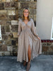Taupe Smocked Maxi Dress
