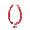 Multi-Strand Beaded Logo Necklace
