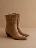 The Trudy Latte Western Heel Boot