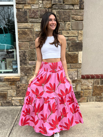 Pink High Waist Skirt