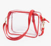 Bridget Clear Purse Leather Trim & Straps