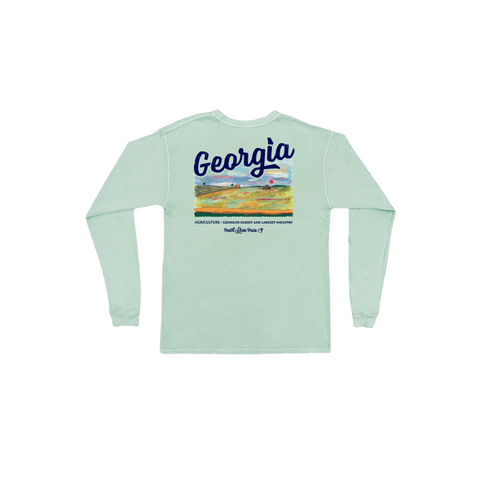 Peach State Pride - Stay Southern Duck LS Pocket Tee