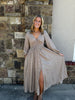 Taupe Smocked Maxi Dress