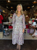 Tencel Floral Smocked Button Down Maxi Dress