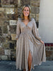 Taupe Smocked Maxi Dress