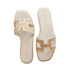 Ena White Raffia Sandal